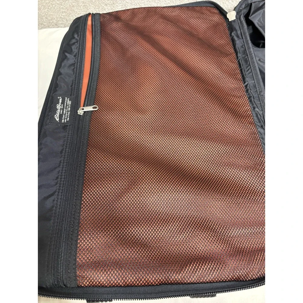 Eddie Bauer Rolling Hard Bottom Duffel Bag Suitcase Carry On Blue Olive 21